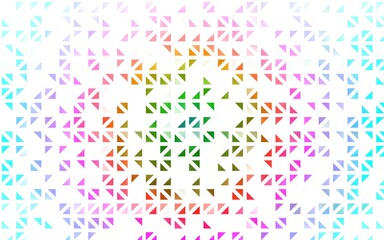 Light Multicolor, Rainbow vector template with crystals, triangles.