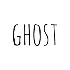 Halloween sign word illustration for design/to print