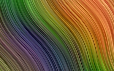 Light Multicolor, Rainbow vector background with lava shapes.