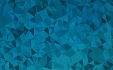 Dark BLUE vector triangle mosaic texture.