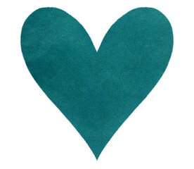 Heart with turquoise paper texture