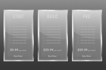 Pricing table design for business