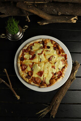 delicious giant large two flavor pizza