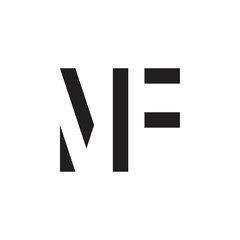 Obraz premium MF letter logo design vector