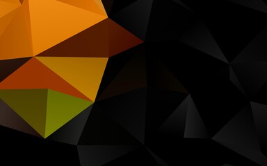 Fototapeta premium Dark Green vector low poly layout.