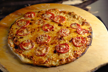 delicious giant large two flavor pizza