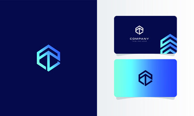 R Hexagonal Logo With Business Card Design