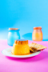 
sweet milk pastry and honey with caramel and cookies