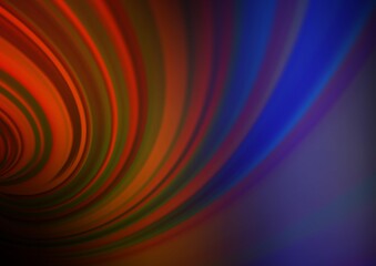 Dark Blue, Red vector glossy bokeh pattern.