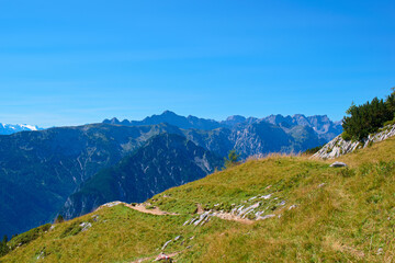 landscape in the mountains, view from Rofan Mountains in Tyrol, Austria	