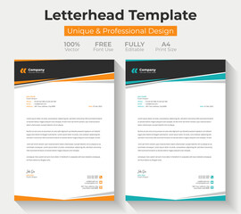 Abstract Business Letterhead Design. Vector Business Stationery Template