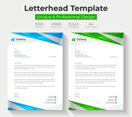 Modern Creative & Clean business style letterhead bundle of your corporate project design. Vector illustration. Business Stationery