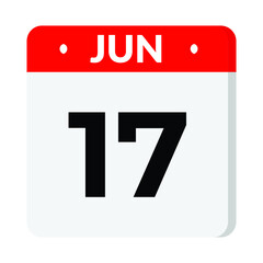 17 June calendar icon