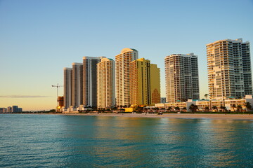 Plakat Miami north beach at sun set 