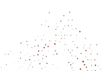 Light Orange vector texture with playing cards.