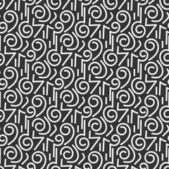 Abstract seamless pattern - black and white