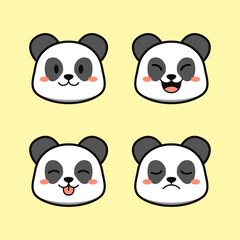 Cute Panda with Alternate Emoji or Face Emotion