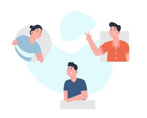 Cheerful happy people