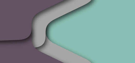 retro paper cut background vintage curve banner 3d