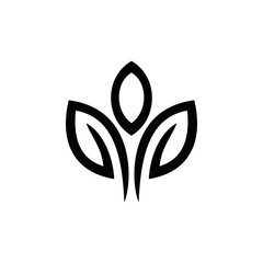 leaf logo design vector graphic idea creative template