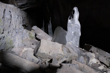 ice in a cave