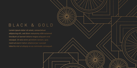 Black and Gold Pattern Background