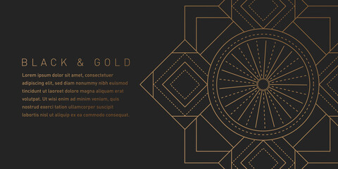 Black and Gold Pattern Background