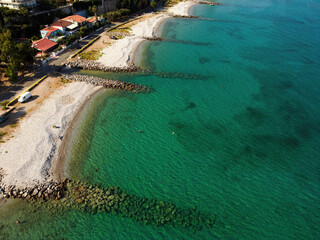 Aerial view of Archontiko village at daylight