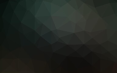 Dark Green vector shining triangular template.