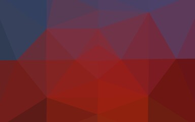 Dark Blue, Red vector low poly texture.