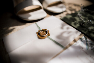 wedding rings on invitation cards for wedding