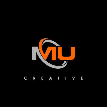 MU logo design template vector illustration