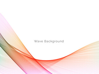 Decorative background with colorful wave design