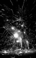 sparkler on black