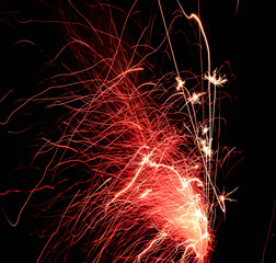 fireworks in the night sky