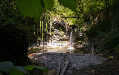 Azhekskie waterfalls in Sochi