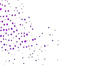 Light Purple vector pattern with symbol of cards.