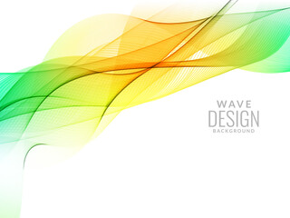 Decorative background with colorful wave design