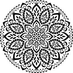Mandala Pattern Stencil doodles sketch