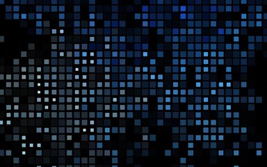 Dark BLUE vector background with rectangles.