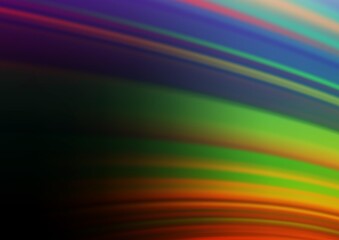 Obraz premium Dark Multicolor, Rainbow vector blurred and colored background.