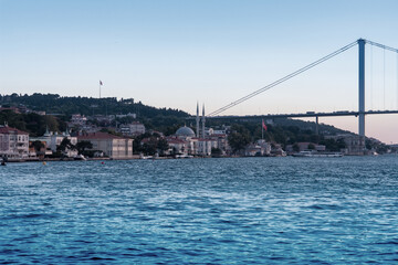 Fototapeta premium Istanbul scene and Bosphorus Bridge