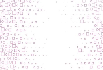 Light Pink vector background with circles, rectangles.