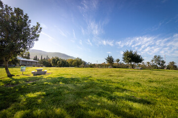 A huge lawn in the Sahna Nature Reserve, near Kibbutz Nir David, Israel