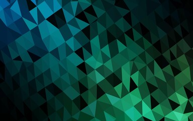Dark Blue, Green vector blurry triangle texture.