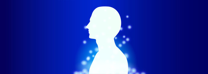 人間とテクノロジーの共存と発展（AI,ハイテク、産業、情報科学のイメージ）