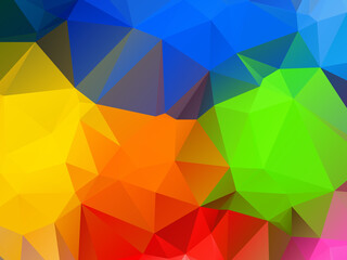 Abstract colorful triangular geometric crystal background