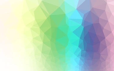 Naklejka premium Light Multicolor, Rainbow vector low poly cover.