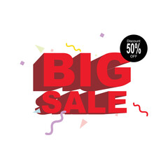 big sale up to 50% off banner template