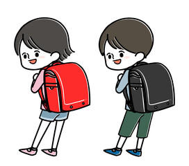 小学生ランドセル女の子男の子